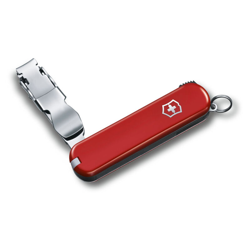 Coltellino svizzero Victorinox Nail Clip 582 Rosso 0.6453.B1 con 4 funzioni tra cui tagliaunghie, pinzetta e stuzzicadenti, presentato in blister en oferta