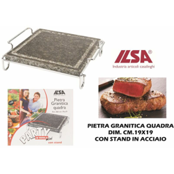 Bighouse It - PIASTRA LAVICA QUADRA CON STAND CM.19x19 INOX 18/10 ILSA características