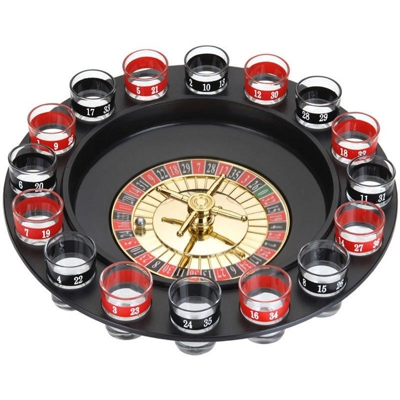 Roulette Con 16 Bicchierini Gioco da Tavolo Alcolico Drinking Festa Party Regalo - LGVHSOPPING