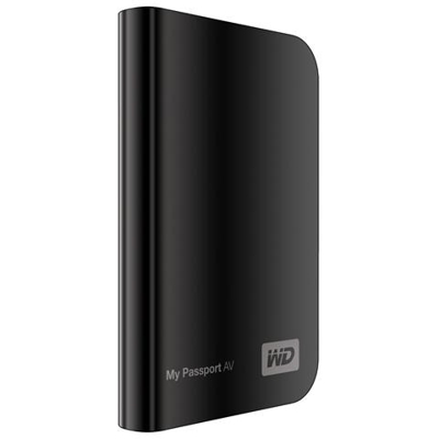 My Passport AV-TV 1TB, 1000 GB, USB 2.0, USB 3.0, 6,35 cm (2.5'') , Cablato, 5000 Mbit / s, Nero