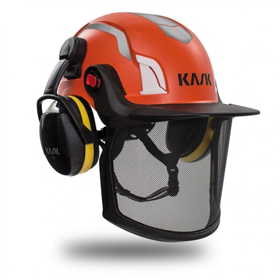 Casco lavoro Kask giardinaggio cuffie visiera elmetto protezione misura regolabile