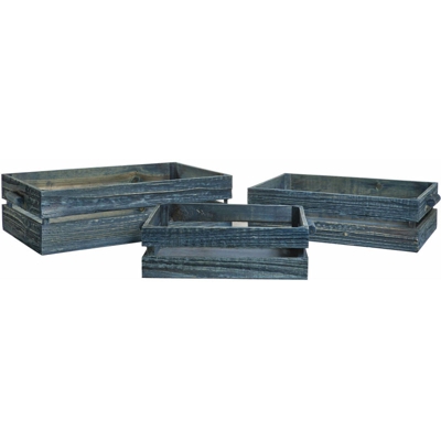 Novità Home - CASSETTA IN LEGNO BLUE - SET 1/3