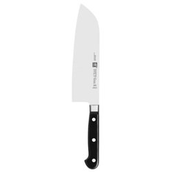 Coltello Santoku in Acciaio Lunghezza 18 cm Colore Nero e Argento - Linea Professional S en oferta