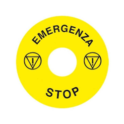 Cembre - Etichetta Rotonda ''Emergenza Stop'' Diametro 60mm en oferta