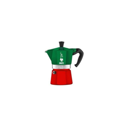 Bialetti Moka Express Italia Collection Tricolore Caffettiera Alluminio 3 Tazze características