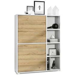 Credenza Genova In Rovere Bianco Opaco E Naturale en oferta