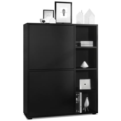 Credenza Genova In Nero Opaco en oferta