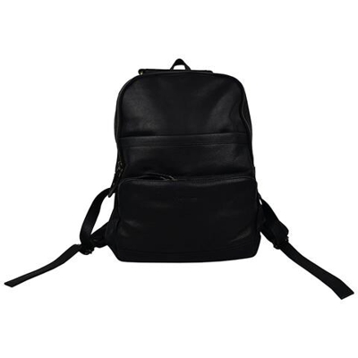 Zaino In Pelle Marrone Naturale 37x34x13 Cm Colore Nero