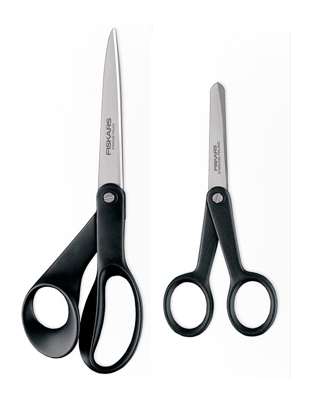 Set Fiskars Forbici Multiuso + Forbici Hobby Scissors Nere Fai Da Te