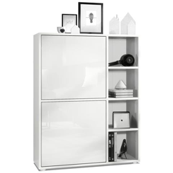 Credenza Genova In Bianco Opaco E Bianco Lucido precio