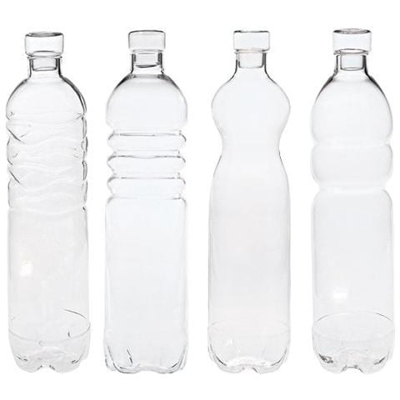 Set 4 Bottiglie In Vetro Borosilicato Si-Bottle Ø Cm. 8,5 H. 34 - Linea Estetico Quotidiano