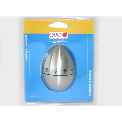 043983 Uovo - Timer, 60 Minuti, Acciaio Inox Satinato - EVA