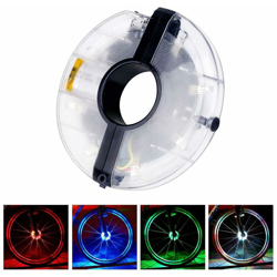 Langray - Ruota per bicicletta LED Lignts Ruota per bicicletta con illuminazione impermeabile con 18 diversi modelli di turni multicolori per características