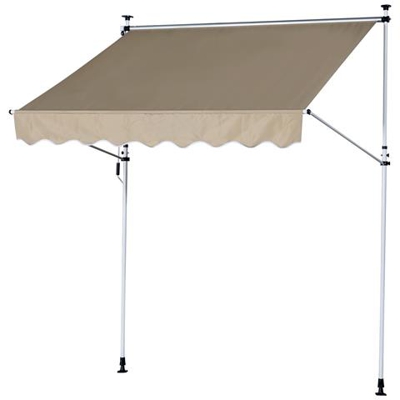 Tenda Da Sole Avvolgibile Autoportante Beige 300×150cm