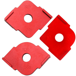 3pcs meta spigolo arrotondato Arco template veloce strumenti lavorazione del legno angoli arrotondati R matrice angolo arco circolare del legno en oferta