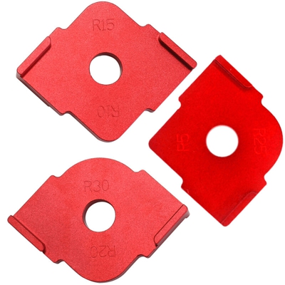 3pcs meta spigolo arrotondato Arco template veloce strumenti lavorazione del legno angoli arrotondati R matrice angolo arco circolare del legno