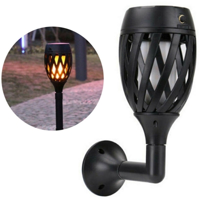 Torcia solare led fiamma lampada esterno impermeabile giardino picchetto usb - LED SOLAR TORCH LAMP