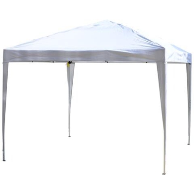 Gazebo Struttura In Acciaio Pieghevole Rivestimento Tessuto Oxford Bianco 3x3m