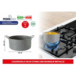 Casseruola Cm.30 Stone Line Maniglie Metallo - BIGHOUSE IT en oferta