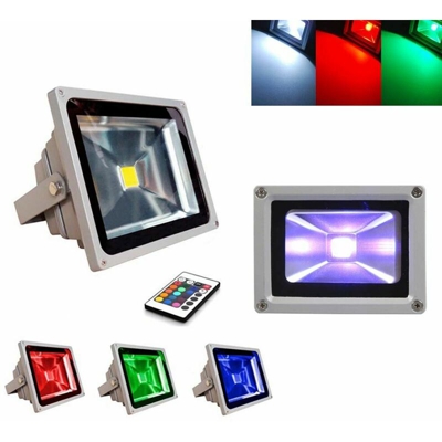 Faro 30W Led Rgb Smd Illuminatore Faretto Multicolori Telecomando 30 W Esterno - EACH ITALY