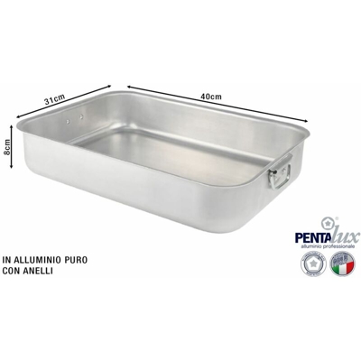 Bighouse It - TEGLIA LASAGNERA PROFESSIONALE CM.40 CON ANELLI