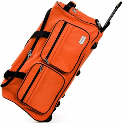 Monzana - Borsone trolley da viaggio 85L con lucchetto Arancione