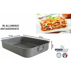 Bighouse It - TEGLIA LASAGNERA CM.40 STONE LINE CON ANELLI precio