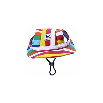 Cappellino da baseball a strisce, estivo, per cuccioli, cane, protezione solare, in tela, per sport - Vorcool