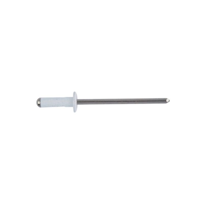 SACTO RIVETTO RIVETTI IN ALLUMINIO CHIODO ACCIAIO ZINCATO TESTA BIANCA RAL 9010-4 mm-12 mm-1000 PZ 4 mm 12 mm 1000 PZ