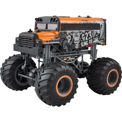 Amewi Crazy SchoolBus Arancione 1:16 Automodello per principianti Elettrica Monstertruck 100% RtR 2,4 GHz incl. Batteri