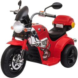 Homcom Moto Elettrica Bambini 3-6 Anni con Luci Suoni e 3 Ruote Stabili Rossa en oferta