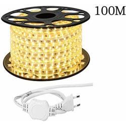 Bobina striscia led 100MT luce calda flessibile siliconata fila singola 2835 SMD - DRIWEI precio