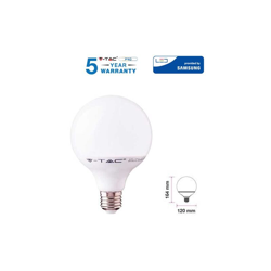 S-dshop - LAMPADINA LED E27 18W GLOBO BULB G120 V-TAC PRO VT-288 CHIP SAMSUNG LAMPADA-naturale en oferta