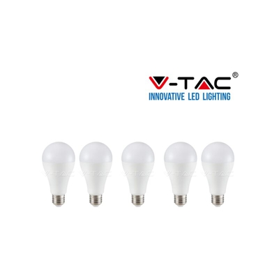 S-dshop - 5 LAMPADINE LED E27 17W V-TAC VT-2017 LAMPADINA LAMPADA CALDA NATURALE FREDDA-naturale