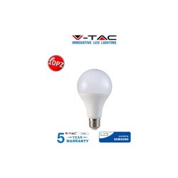 S-dshop - 10 LAMPADINE LED V-Tac Bulbo E27 18W 125W Lampade Luce Calda Naturale Fredda SAMSUNG-freddo en oferta