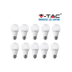 S-dshop - 10 LAMPADINE LED V-Tac E27 Bulb A60 Goccia 11W Opaca Luce 2700K 4000K 6400K Vtac-freddo precio