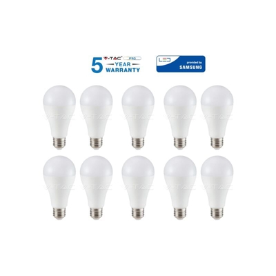 10 LAMPADINE LED E27 17W V-TAC VT-2017 LAMPADINA LAMPADA CALDA NATURALE FREDDA-caldo - S-DSHOP