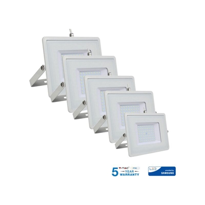 S-dshop - V-TAC FARO PROIETTORE LED SMD 10W 20W 30W 50W 100W 150W 200W SLIM CHIP SAMSUNG-20w-naturale