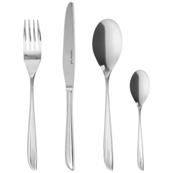 Set Posate Leaf Sambonet, In Acciaio Inox, 24 Pezzi Argento en oferta