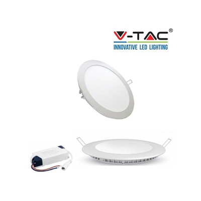 FARO CON PANNELLO LED FARETTO FARO INCASSO TONDA ROTONDO 6 WATT V TAC 10 PEZZI-freddo - S-DSHOP