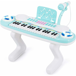 Costway - 37 Tasti Pianoforte Digitale Pianoforte per Bambini, Tastiera Elettronica Portatile, con Microfono e Luci, Funzionamento Registrazione e características