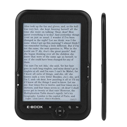 Lazmin112 E-Reader Portatile, Lettore elettronico E-Book Impermeabile da 6 Pollici con Supporto Display ad Alta risoluzione 800x600 29 Lingue(Nero&16G características