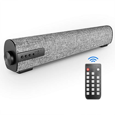 VANZEV Portatile Soundbar per PC, Altoparlante Hi-Fi Suono Surround 3D, Bluetooth Cablati e Wireless con Telecomando per Computer TV Telefono MP4 [ AU