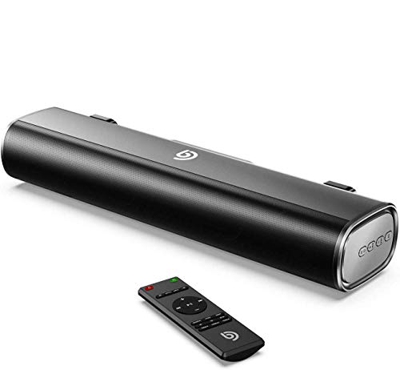 BOMAKER Tapio I Mini Soundbar Bluetooth 5.0 Wireless, 16'' soundbar con DSP avanzato, supporta 3 modalità di EQ, con le porte Ottico/AUX/USB, compatib