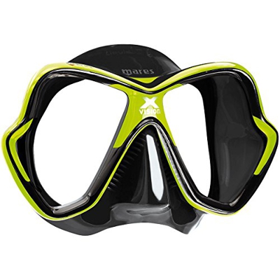 Mares 411053, Maschera in Silicone Unisex – Adulto, Limone/Nero, Taglia Unica