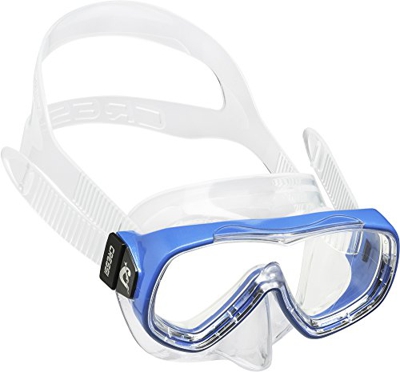 Cressi Piumetta Kid, Maschera Subacquea Unisex – Bambino, Trasparente/Blu