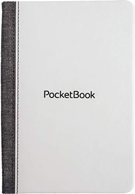 Pocketbook - Custodia a libro in ecopelle con funzione sleep-cover per Pocketbook e-reader da 6 pollici, colore: Bianco