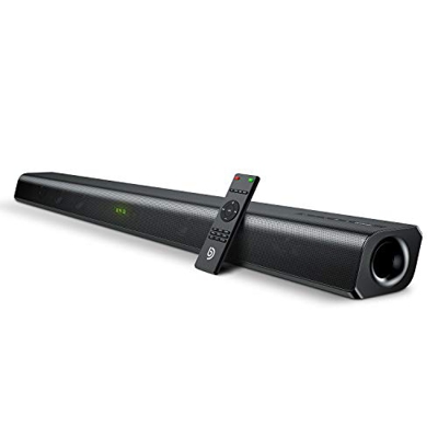 Bomaker Soundbar 2.0 Canali 2020 Aggiornato, Potenza 120W 110dB, Bluetooth 5.0, 37 Pollici, Tecnologia DSP 3D Bass Surround per Home Cinema, 6 Modalit