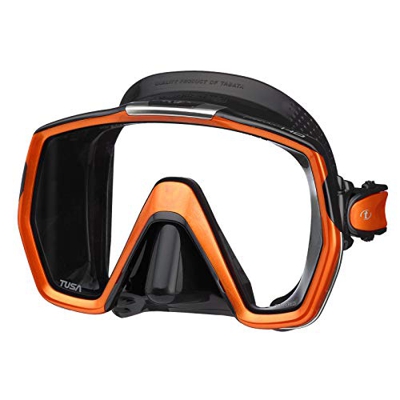 Tusa Freedom HD – Maschera Sub Subacquea Snorkeling, Nero/Arancione