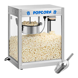 Royal Catering RCPS-1350 Macchina per Popcorn Professionale Popcorn Maker (1350 W, ca. 6 kg/h, Acciaio Inox, Rivestimento Teflon, Paletta incl.) precio